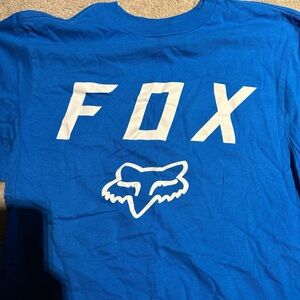 Unisex Fox Racing Blue Tshirt size Small